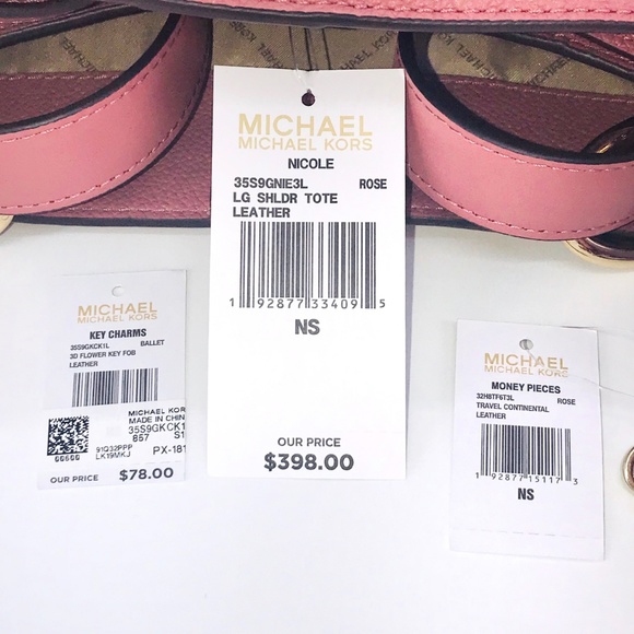 3PCS Michael Kors Nicole Tote Wallet Charms - Picture 8 of 8